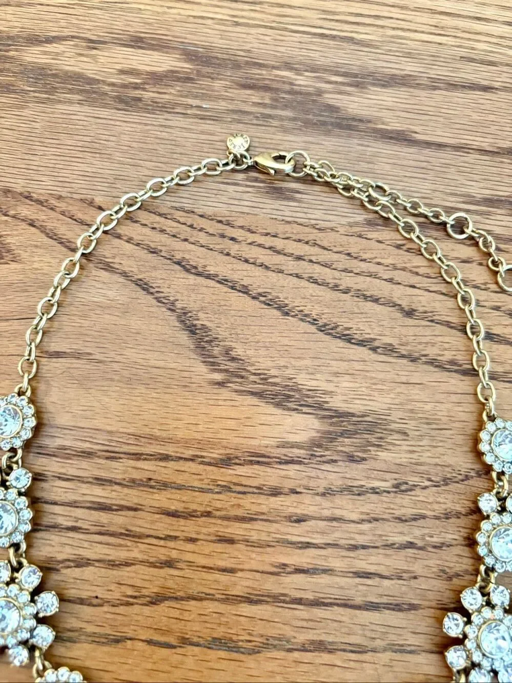 J.Crew | Rhinestone Floral Statement Necklace | 18” Adjustable